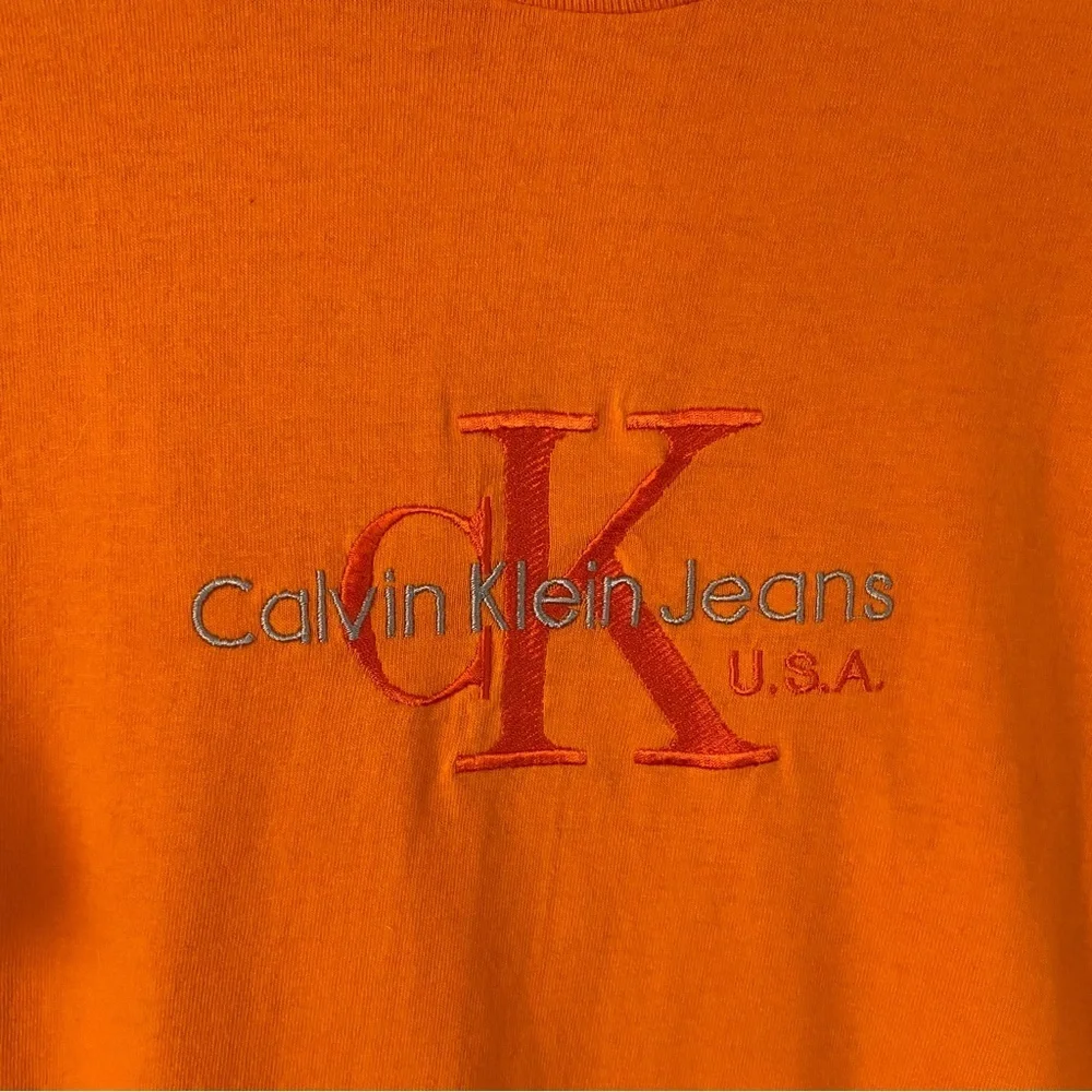 Vintage Calvin Klein orange T-shirt rare